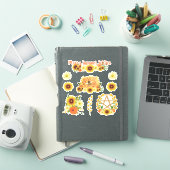 Summer Solstice Sunflower Honey Bee Pagan Kinder Sticker (iPad Cover)