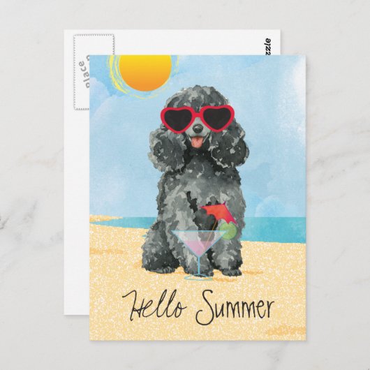 Summer Speelgoed Poodle Briefkaart (Voorkant / Achterkant)