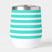 Summer Splash Aqua Bold Stripes Nom personnalisé (Avant)