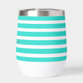 Summer Splash Aqua Bold Stripes Nom personnalisé (Arrière)
