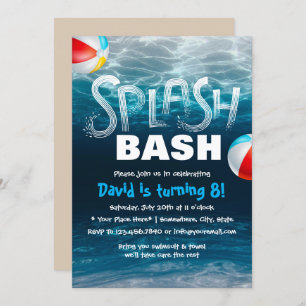 Summer Splash Pool Birthday Kaart