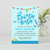 Summer Splash Pool Boys Birthday Kaart (Staand voorkant)
