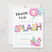 Summer Splash Teacher Dank u Cadeau Kaart Houder (Voorkant)