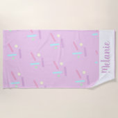 Summer Sprinkles Pastels Name Beach Towel Strandlaken (Voorkant)