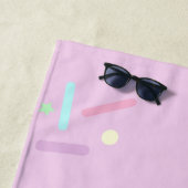 Summer Sprinkles Pastels Name Beach Towel Strandlaken (In situ)