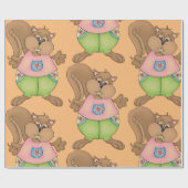 Summer Squirrel Cadeaupapier (Vlak)