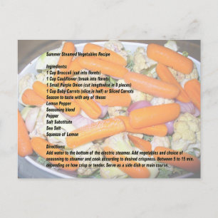 Summer Steamed Vegetable Recipe 2 Briefkaart