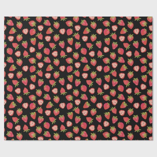 Summer Strawberry Pattern Cadeaupapier (Vlak)