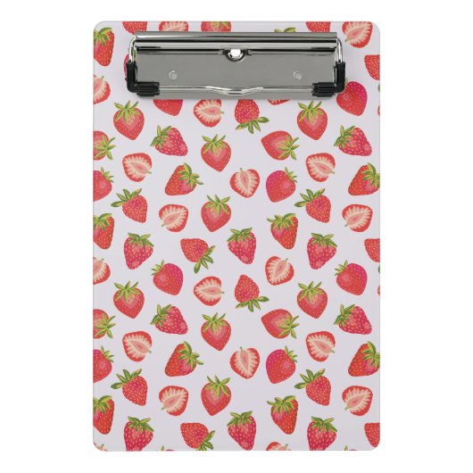 Summer Strawberry Pattern Mini Klembord (Voorkant)