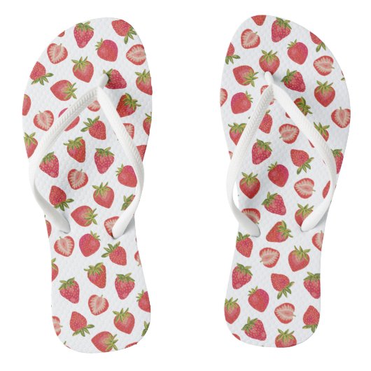 Summer Strawberry Pattern Teenslippers (Voetbed)
