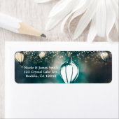 Summer String Lights Enchanted Wedding Invitation Etiket (Insitu)