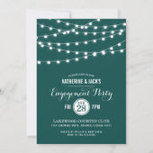 Summer String Lights Verlovingsfeestuitnodiging Kaart (Voorkant)