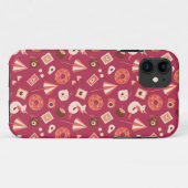 Summer Stuff Maroon Achtergrond Case-Mate iPhone Case (Achterkant (horizontaal))