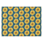 Summer Style Navy Blue met zonnebloempy Tafelkleed (Voorkant (Horizontaal))