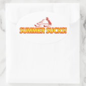Summer Sucks Ovale Sticker (Tas)