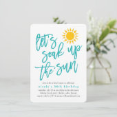 Summer Sun Beach Party Invitation (Debout devant)