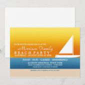 Summer Sun Beach Party-uitnodigingen Kaart (Voorkant / Achterkant)