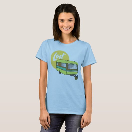 Summer Sun Caravan Lost Retro T-shirt (Voorkant volledig)