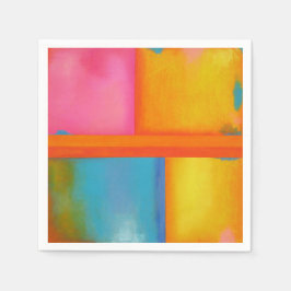 SUMMER, SUN & ZEE - Roze, blauwe Abstracte kunst Servetten