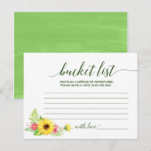 Summer Sunflower Bucket Briefkaart (Voorkant / Achterkant)
