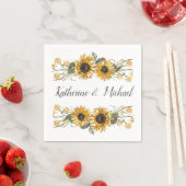 Summer Sunflower Personalized Weddenschap Servet (Insitu)