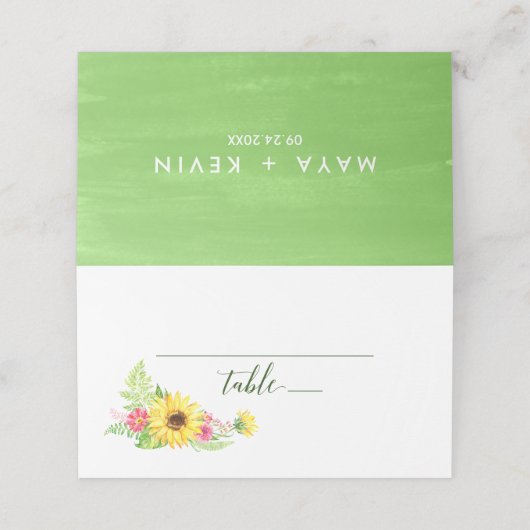 Summer Sunflower Wedding (Buitenkant ongevouwen)