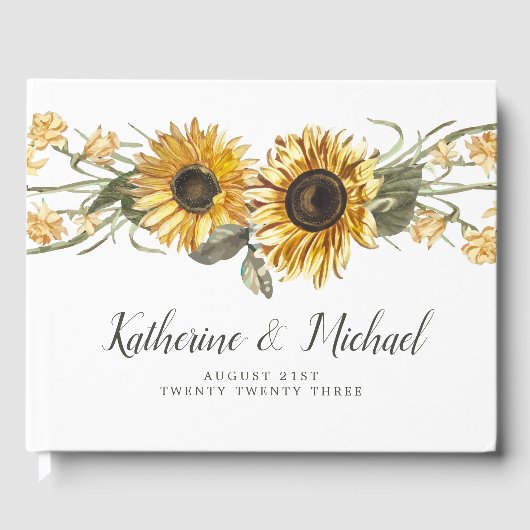 Summer Sunflower Wedding Gastenboek (Voorkant)