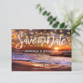 Summer Sunset Beach Wedding Enregistrer la carte D (Debout devant)