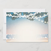 Summer Sunset Birthday Invitation String Lights Kaart (Achterkant)