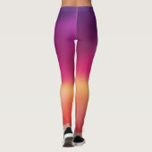 Summer Sunset Paars Sinaasappel Ombre Leggings (Achterkant)