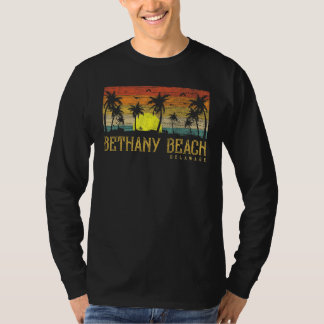 Summer Sunset Palm Tree Vintage Delaware Bethany B T-shirt