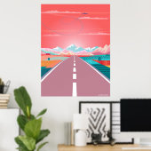 Summer Sunset Sky, Road Trip to Rocky Mountain Poster (Thuiskantoor)