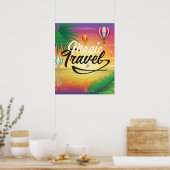 Summer Sunset Sky, Zee strand Magic Travel ART Poster (Keuken)