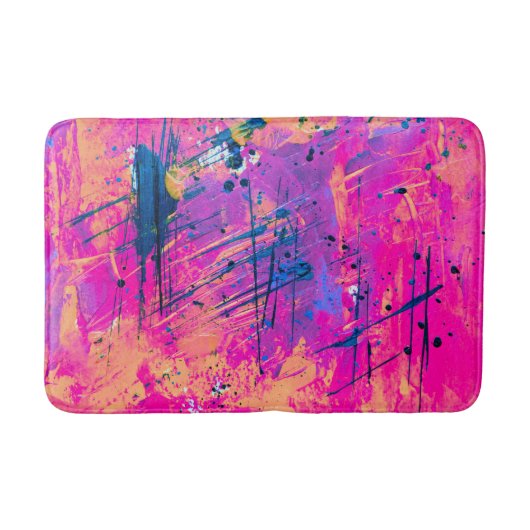 Summer Sunset Splatter Paint Abstract Badmat (Voorkant)