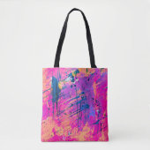 Summer Sunset Splatter Paint Abstract Draagtas (Voorkant)