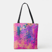 Summer Sunset Splatter Paint Abstract Draagtas (Achterkant)