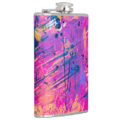 Summer Sunset Splatter Paint Abstract Heupfles (Rechts)