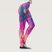 Summer Sunset Splatter Paint Abstract Leggings (Rechts)