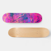 Summer Sunset Splatter Paint Abstract Skateboard (Horizontaal)