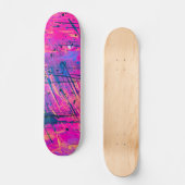 Summer Sunset Splatter Paint Abstract Skateboard (Voorkant)