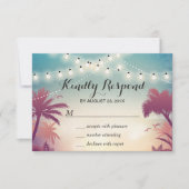 Summer Sunset String Lights Palm Tree RSVP (Voorkant)