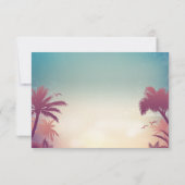 Summer Sunset String Lights Palm Tree RSVP Kaartje (Achterkant)