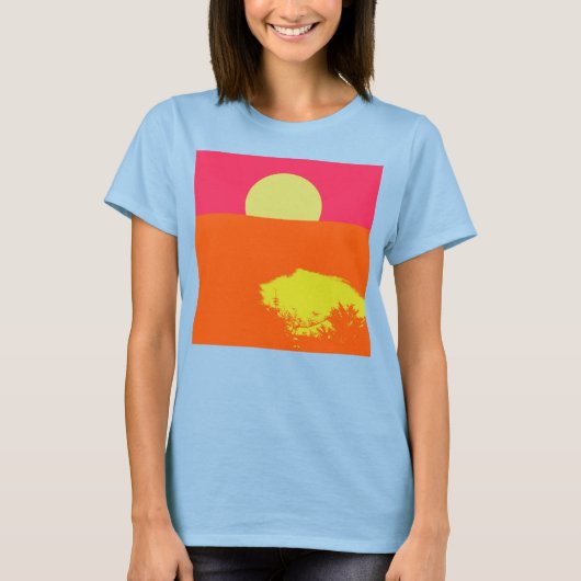 SUMMER SUNSET - T-shirt met fijne kunst (Voorkant)