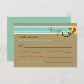 Summer Sunset Tropical Beach Wedding Carte RSVP (Devant / Derrière)