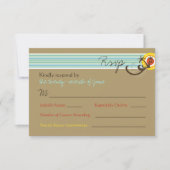 Summer Sunset Tropical Beach Wedding RSVP Card (Voorkant)