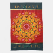 Summer Sunshine Floral Custom Quote Towel Theedoek (Verticaal)