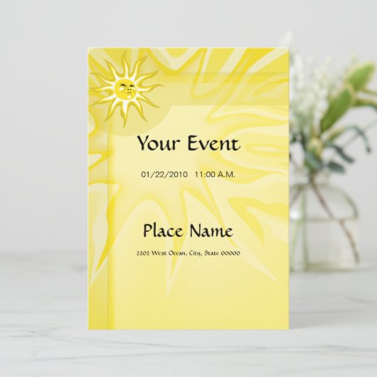Summer Sunshine Invitation Document de base 5x7 (Debout devant)
