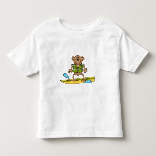 Summer Surfer Monkey Kinder Shirts (Voorkant)