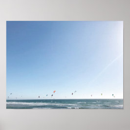 Summer Surfing California Beach Photography Poster