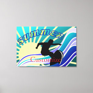 Summer Surfing Fun Thunder_Cove Canvas Afdruk